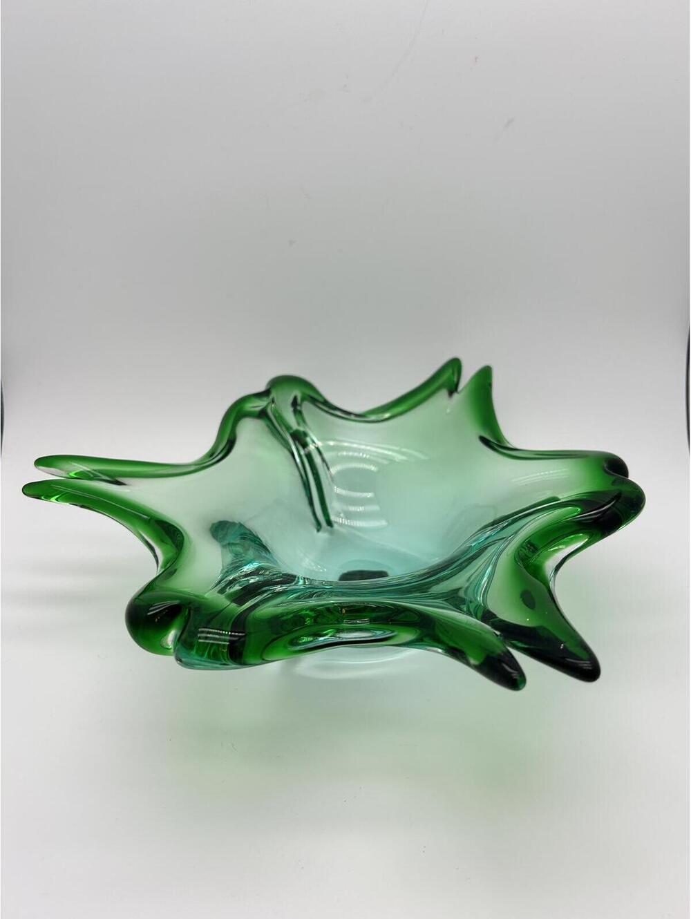 MCM Green Stretched Glass Dish